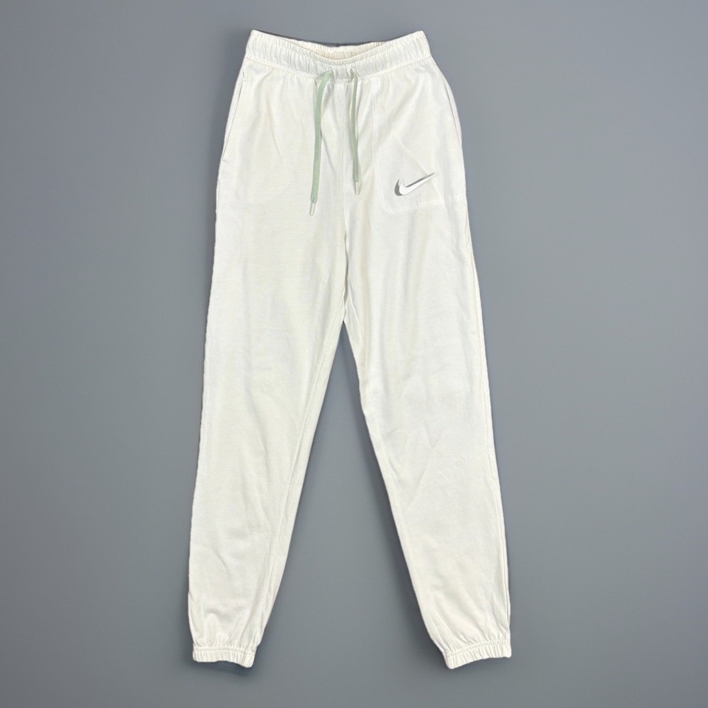 Nike Joggers Womens XS White Sportswear Essential Double Swoosh Sweatpants